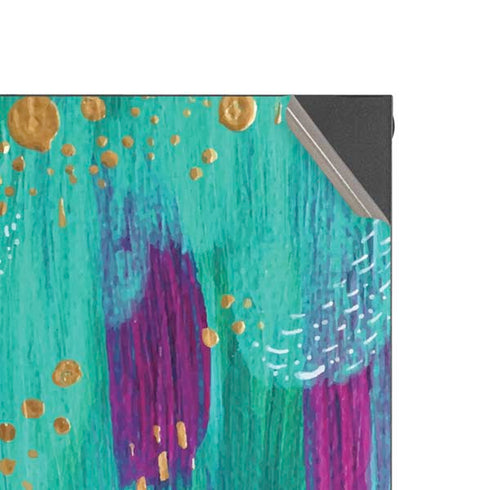 Turquoise Brush Stroke by Etta Vee XBox Series X Digital Edition Console Skin